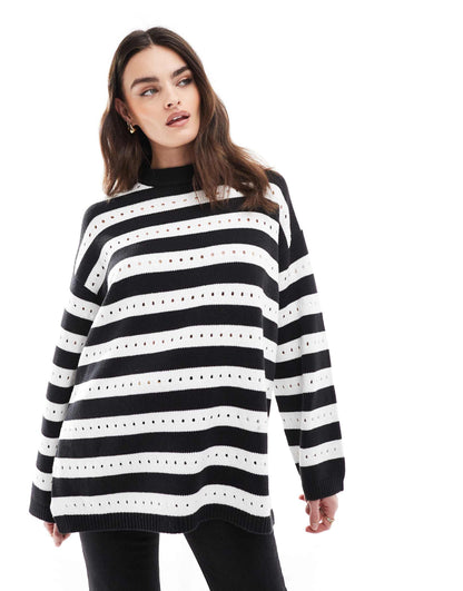 Relaxed Stripe Stitch Jumper