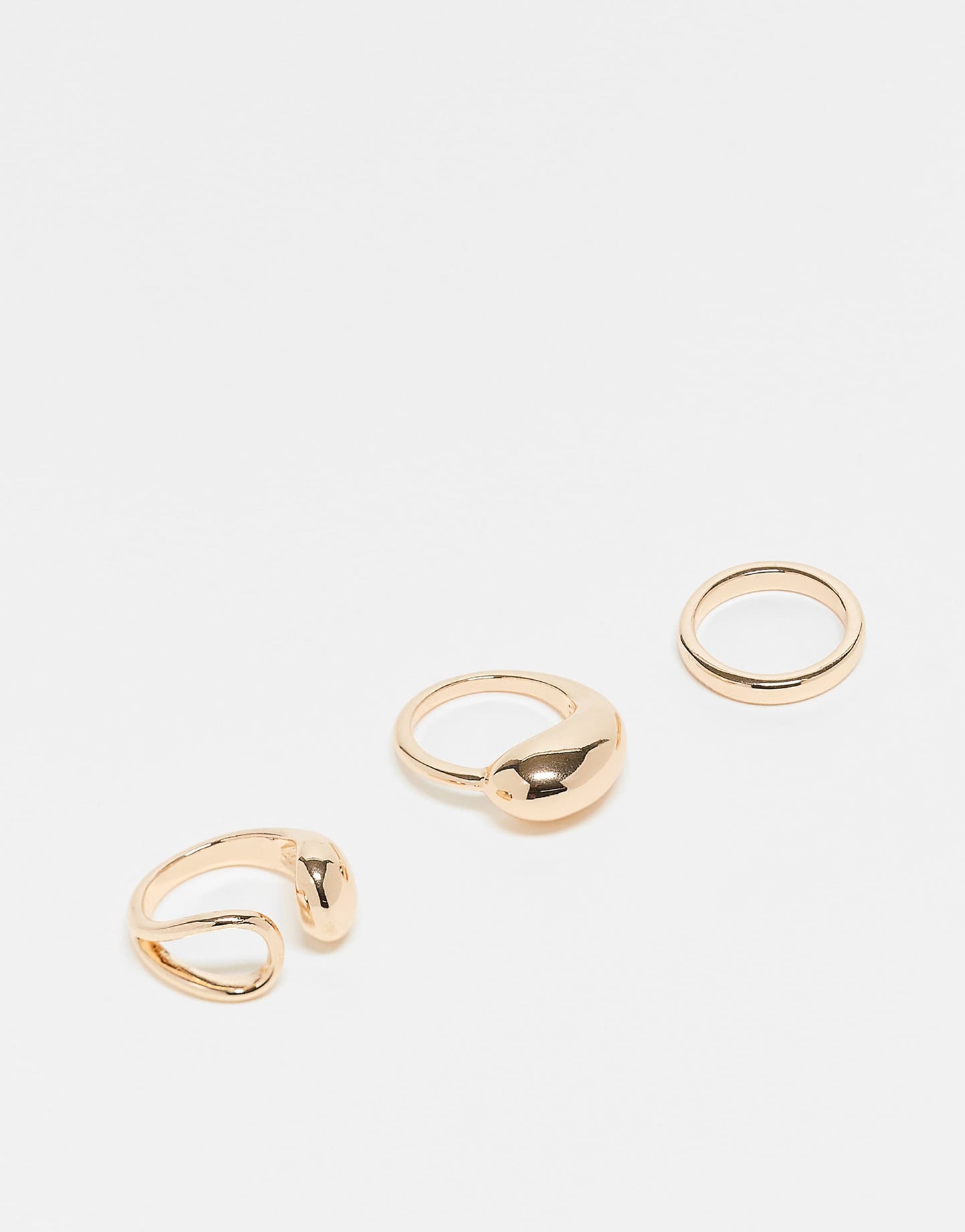 Pack Of 3 Simple Wrap Around Rings