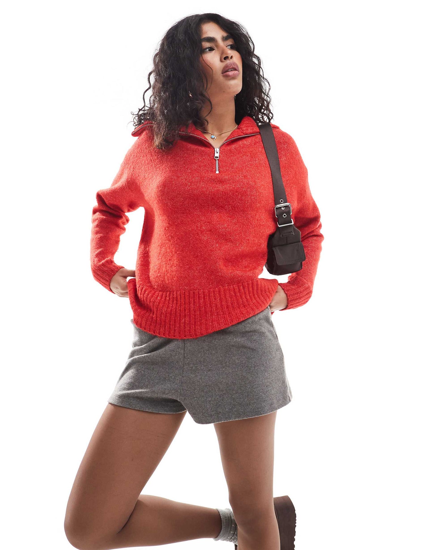 Half Zip Knitted Jumper