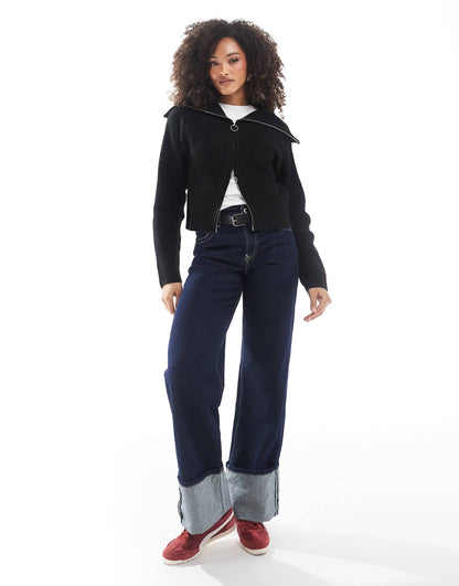 Double Zip Knitted Jumper