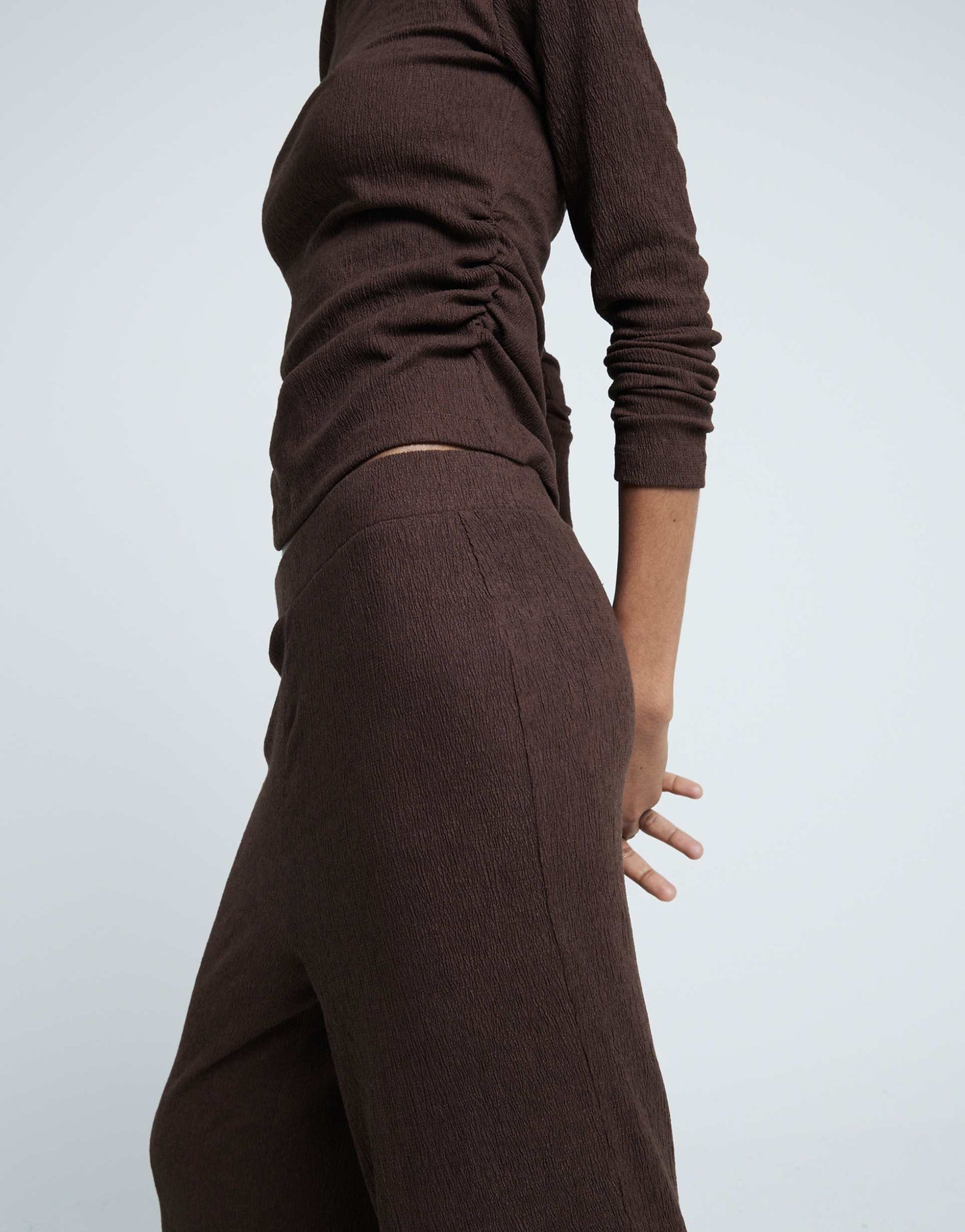 Textured Wide Leg Trouser Co-Ord