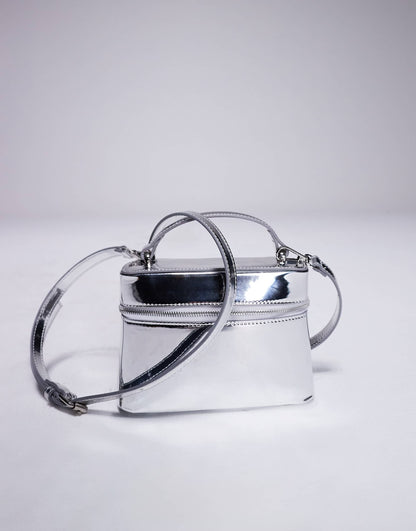 Vanity Box Bag With Detachable Cross Body Strap