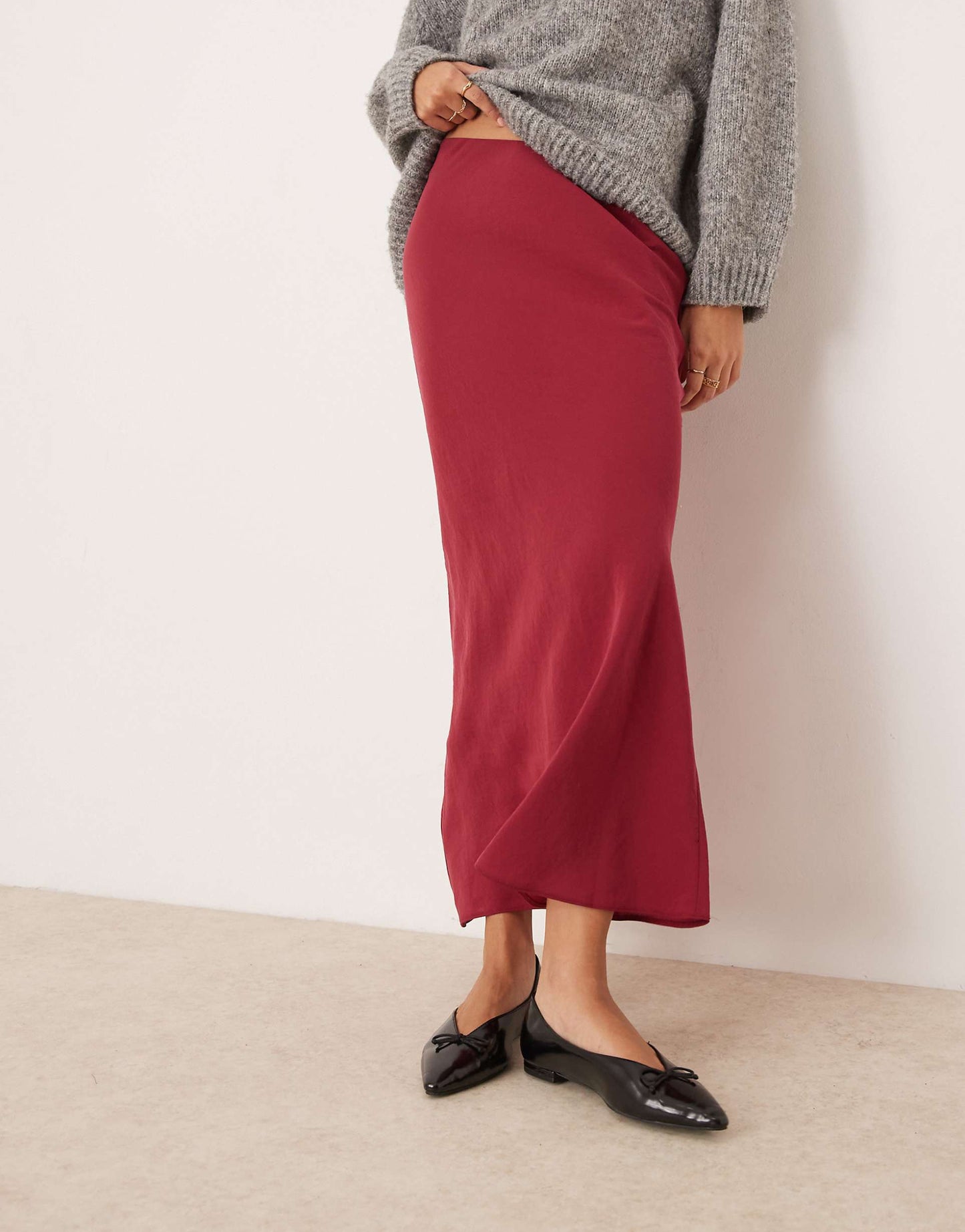 Soft Touch Bias Midi Skirt