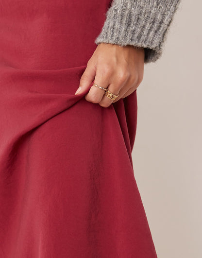 Soft Touch Bias Midi Skirt