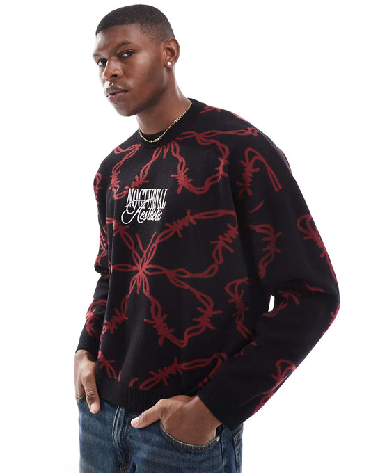 Butterfly Graphic Knitted Jumper