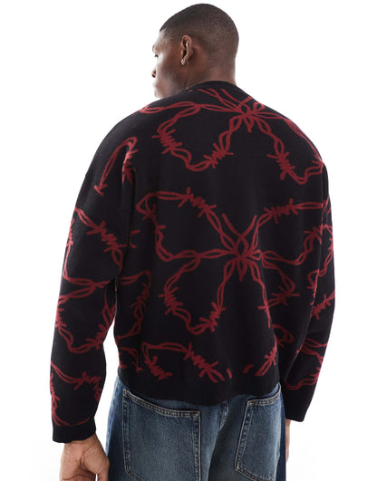 Butterfly Graphic Knitted Jumper