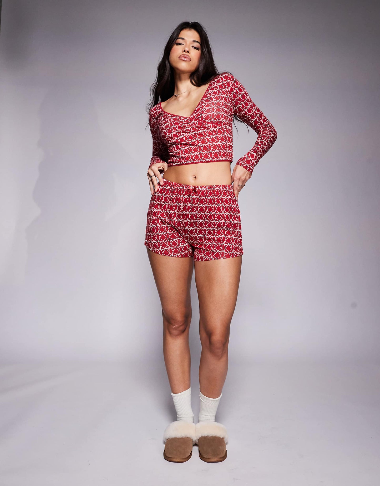 Exclusive Mix And Match Wrap Front Pyjama Top Co-Ord