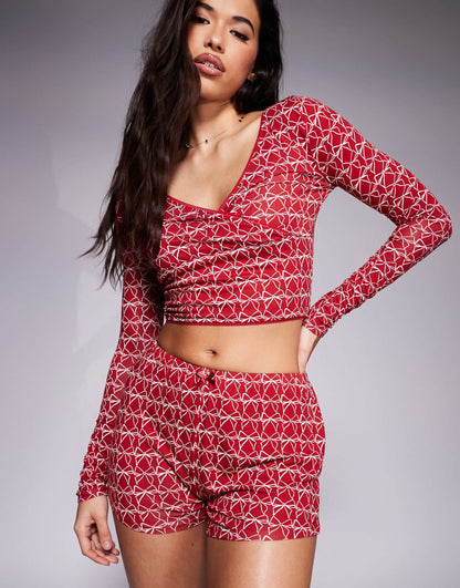 Exclusive Mix And Match Pj Shorts Co-Ord