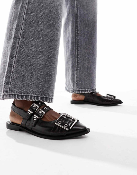 Alderbrook' Block Heel Leather Comfort Flat Sandals