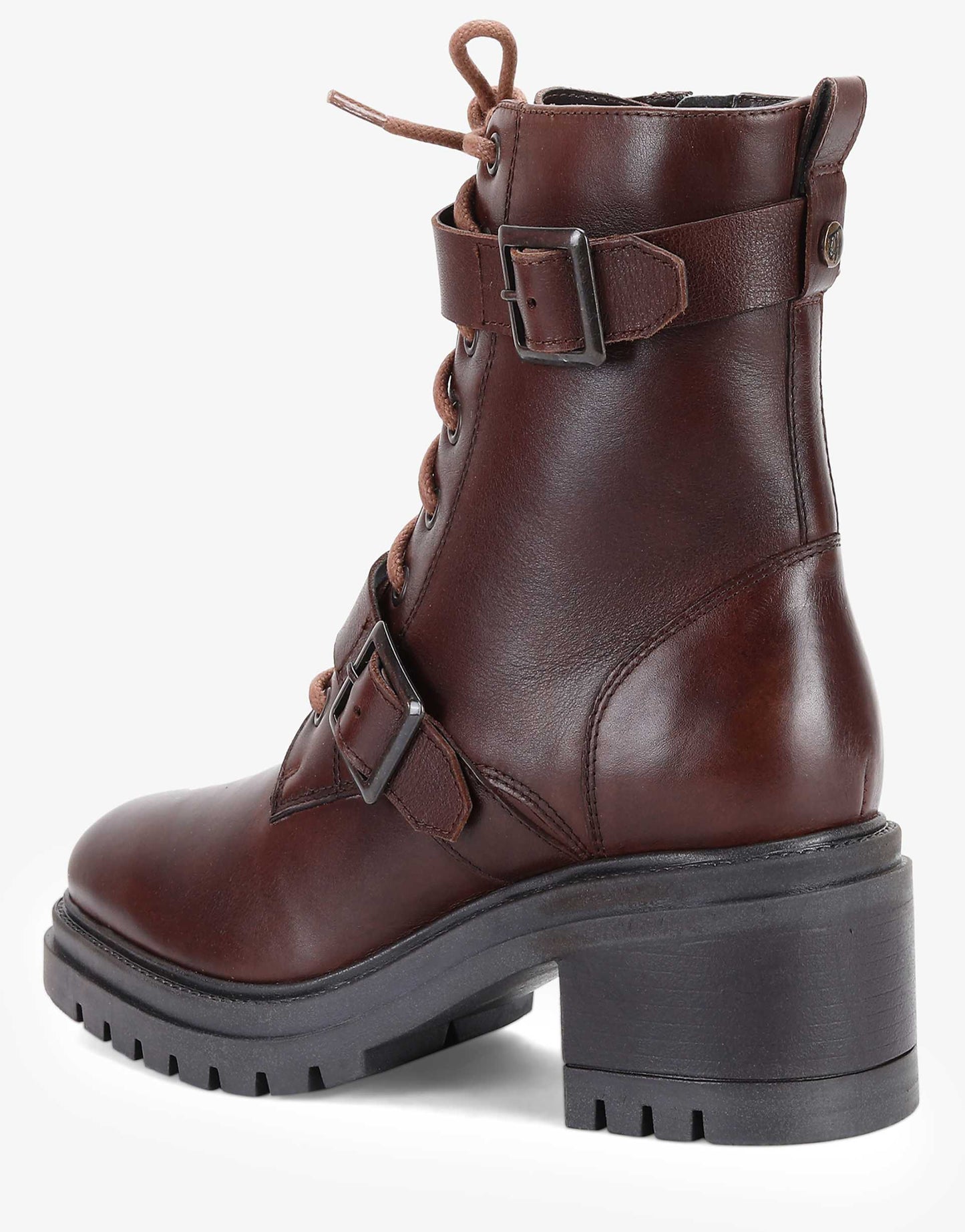 Parkside' Block Heel High Heel Ankle Leather Boots
