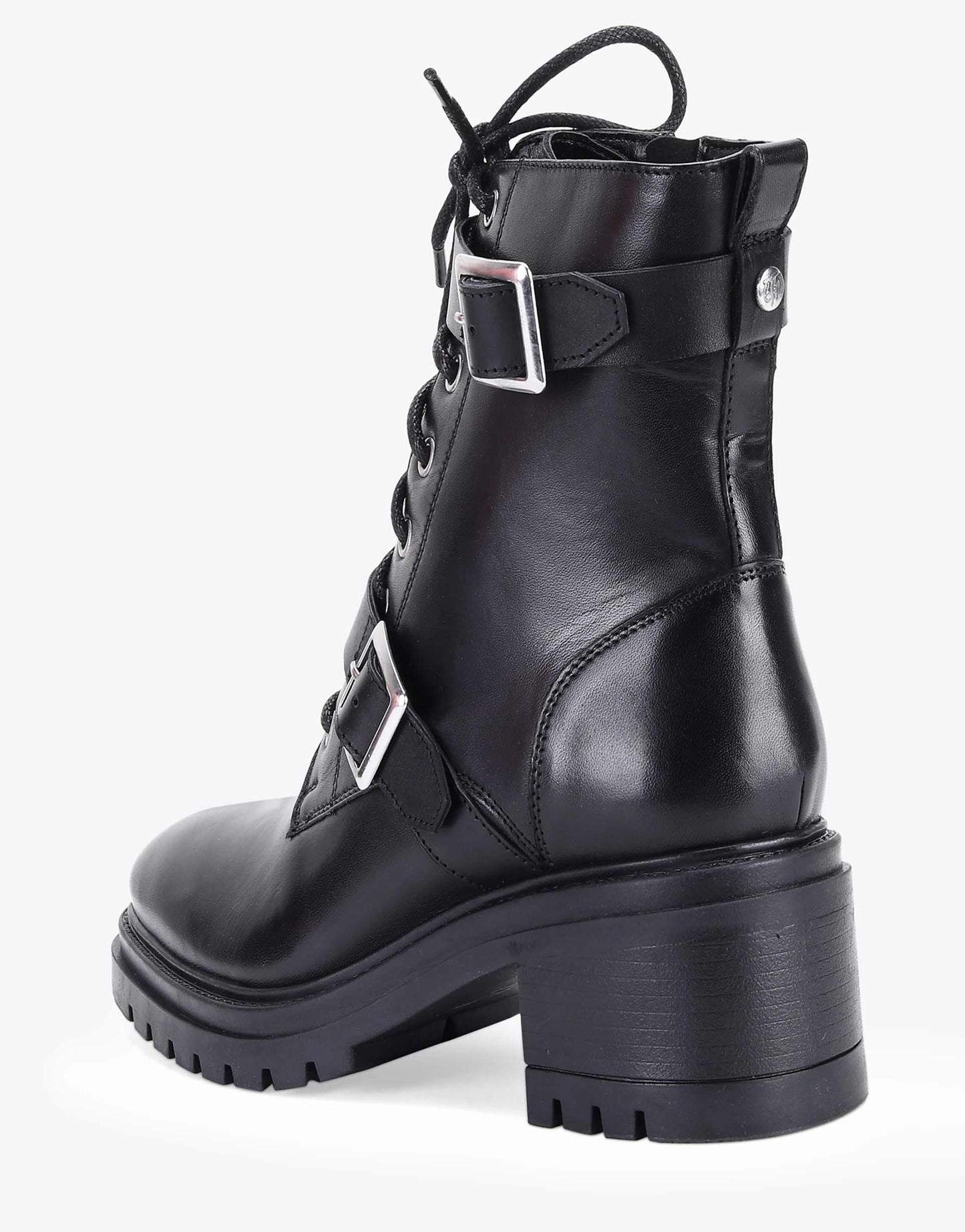 Parkside' Block Heel High Heel Ankle Leather Boots