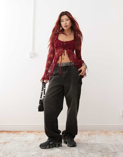 Lace Long Sleeve Top