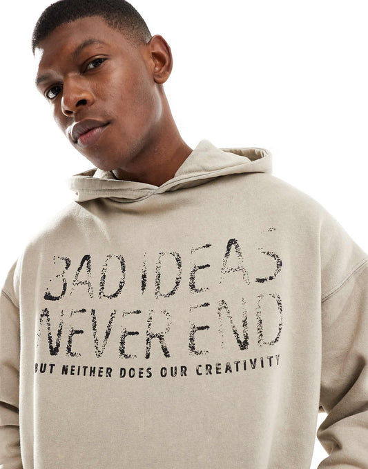 Bad Ideas Printed Hoodie