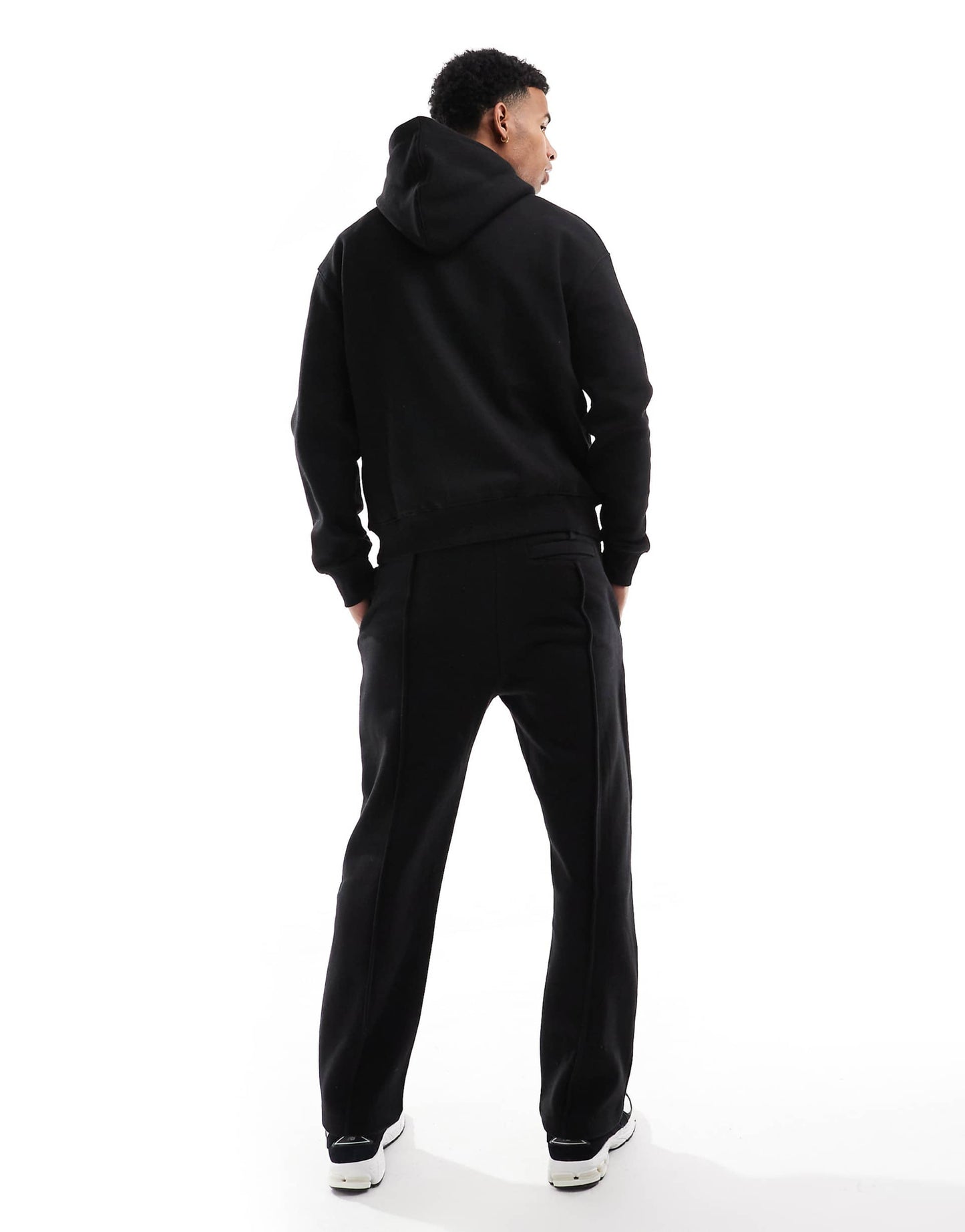 Jersey Hoodie And Wide Leg Jogger