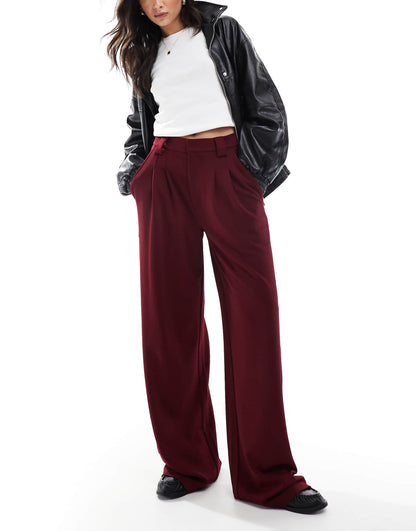 Wide Leg Trouser With Contrast Panel