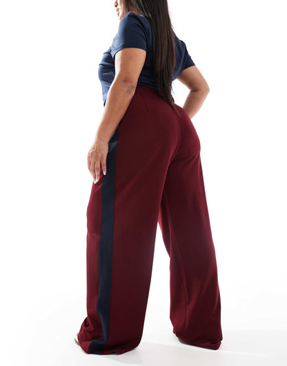 Curve Wide Leg Trouser With Contrast Panel