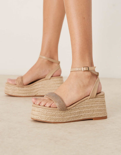 Espadilles Platform Heeled Sandals