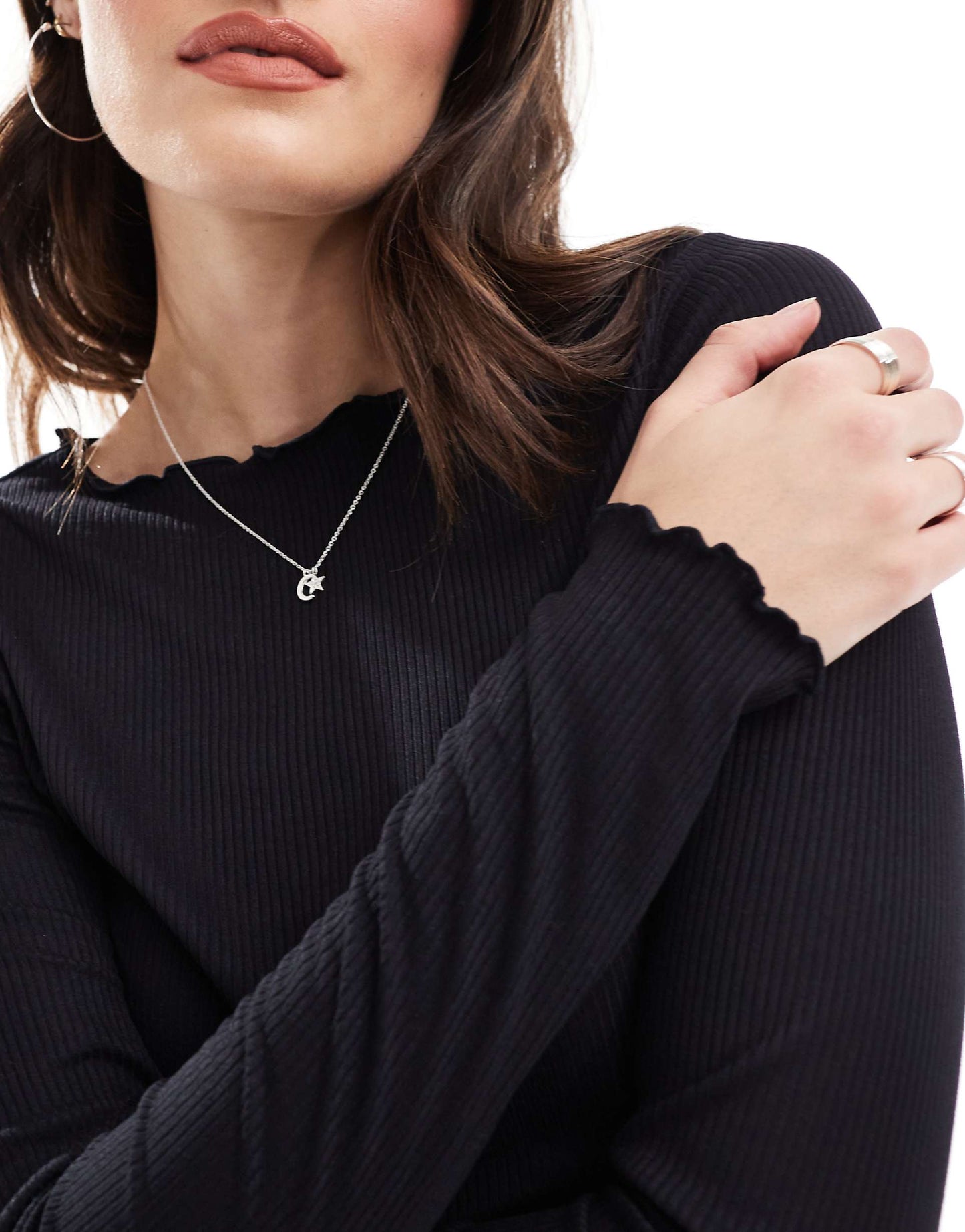 Long Sleeve T-Shirt With Lettuce Hem