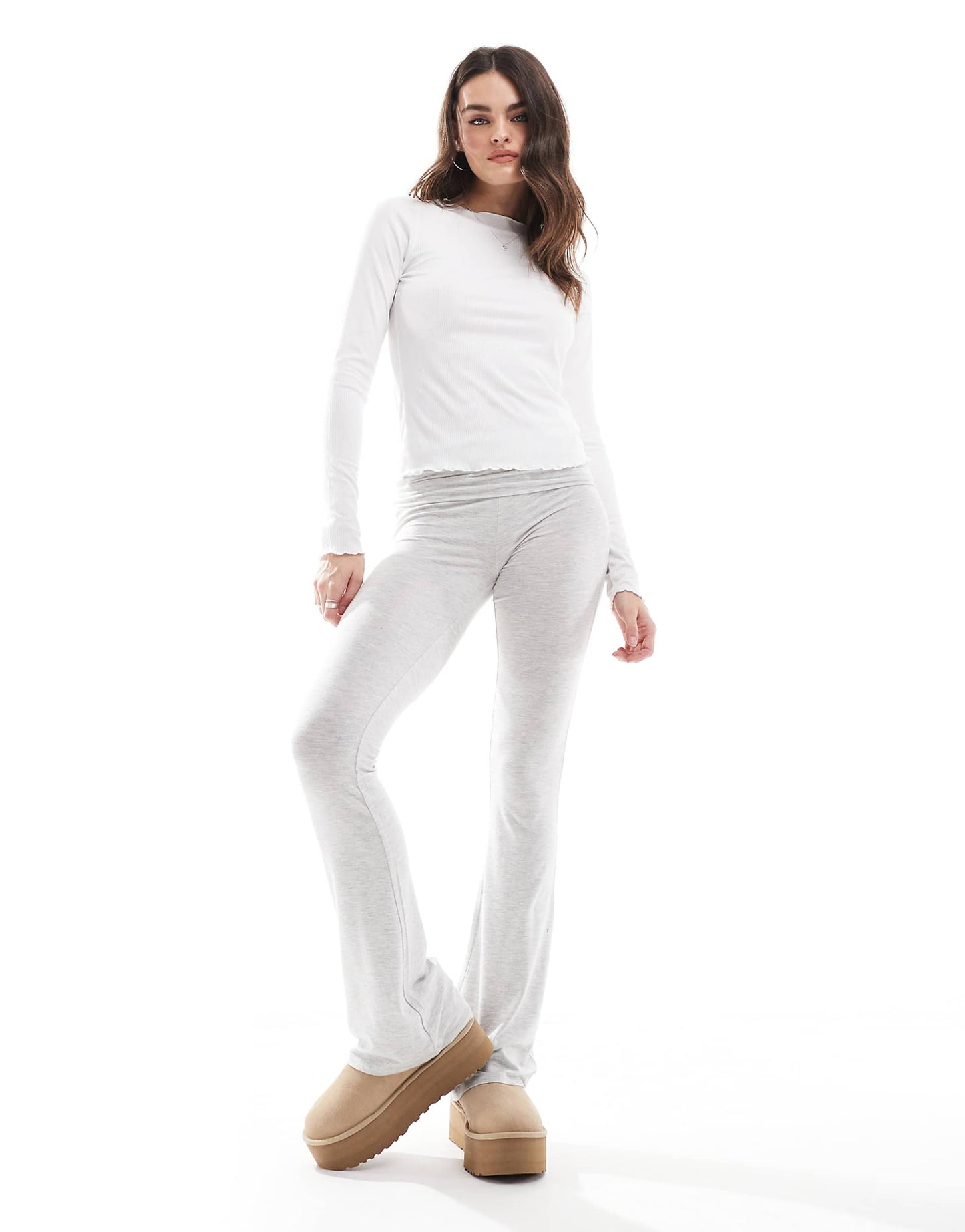 Long Sleeve T-Shirt With Lettuce Hem