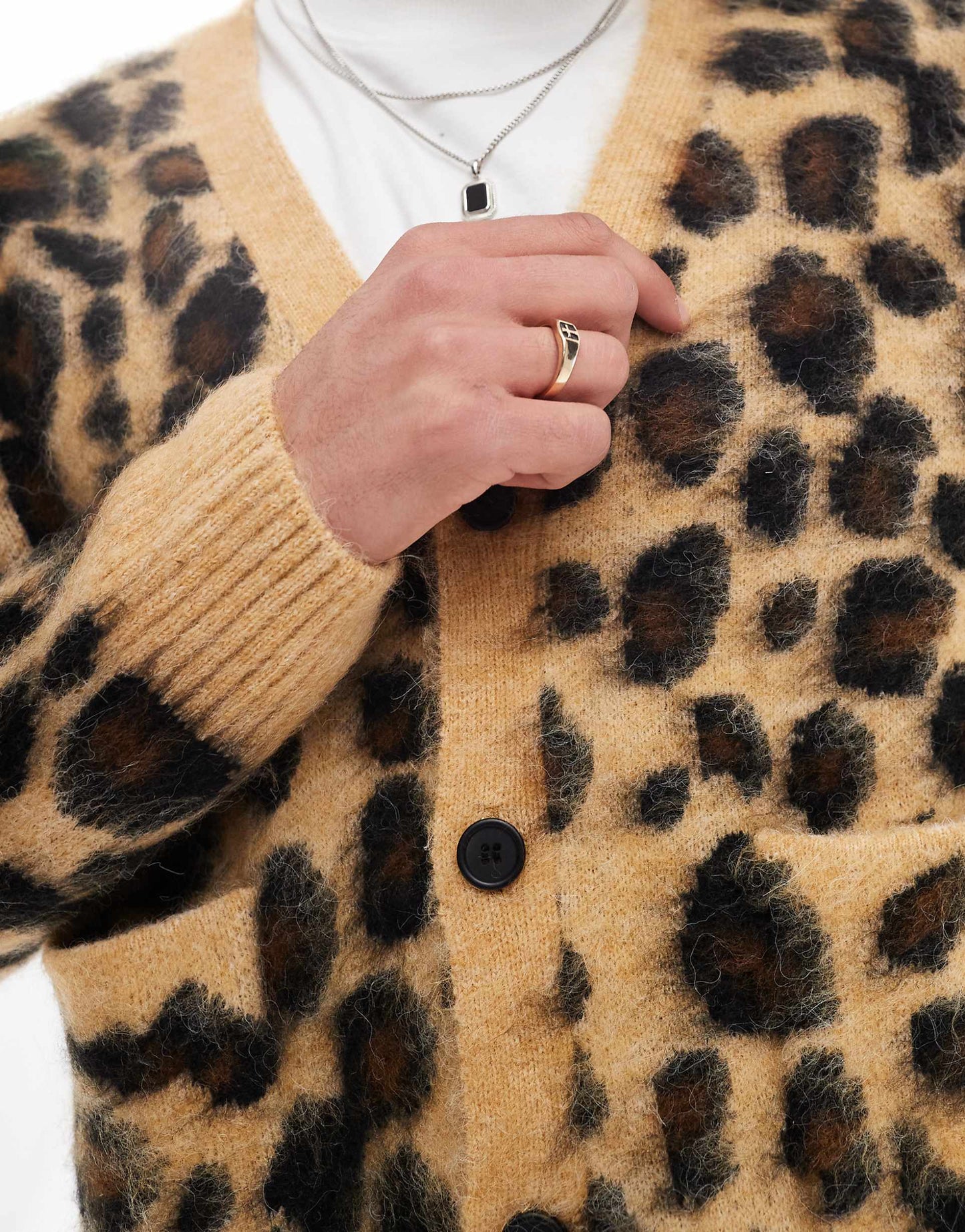 Leopard Knitted Cardigan