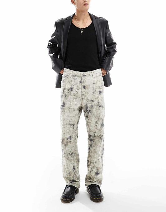 Textured Printed Jean