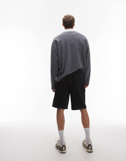 Elasticated Denim Short