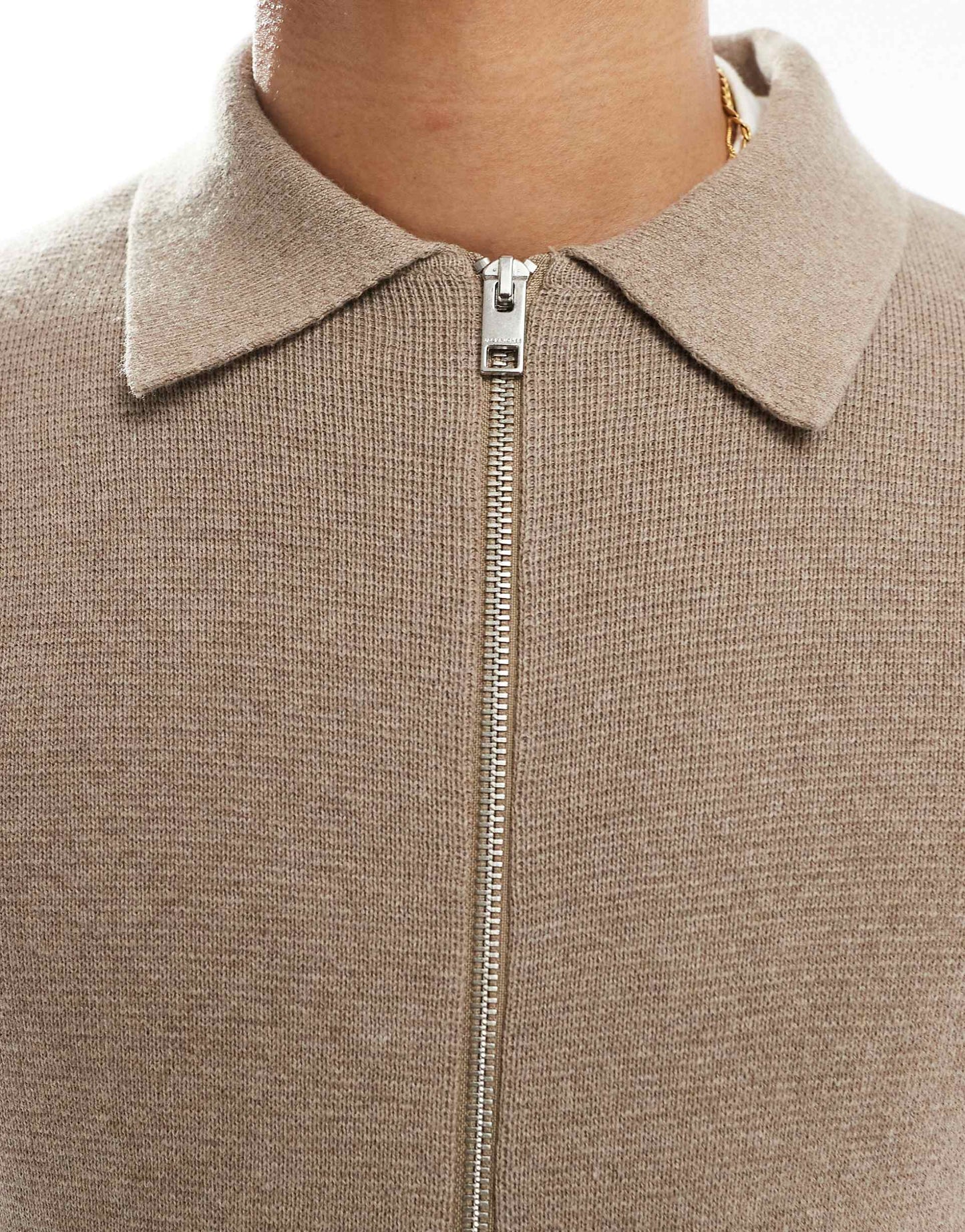 Zip Cardigan With Collar