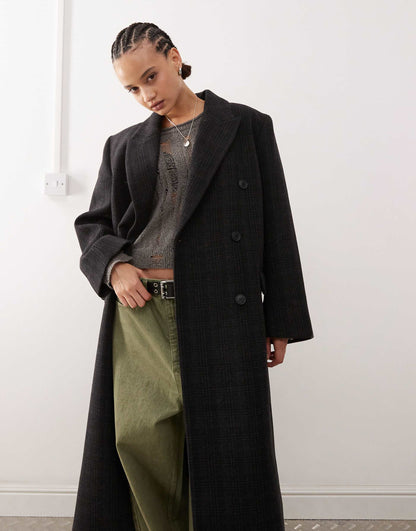 Logan Wool Blend Oversized Double Breasted Coat