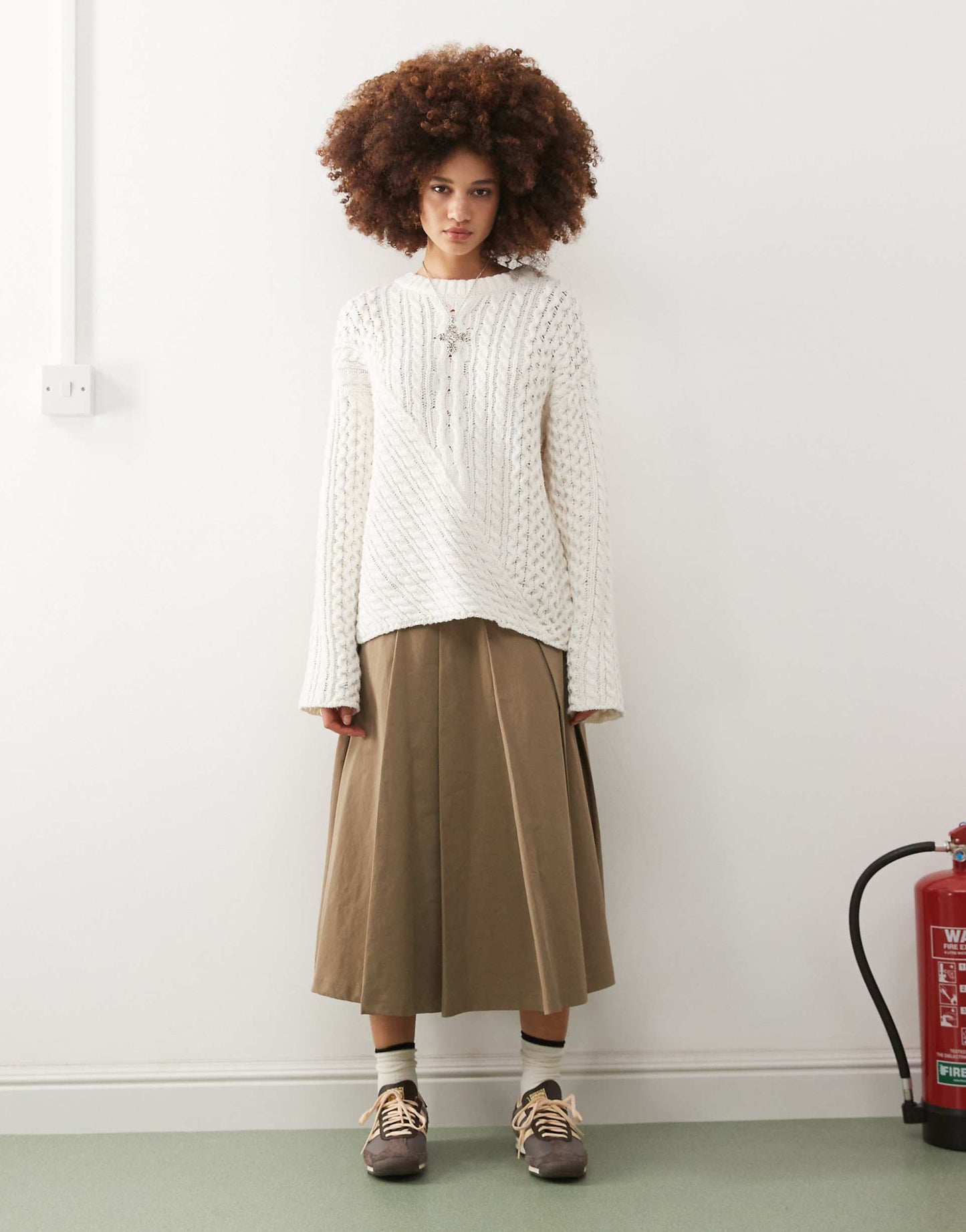 May Asymmetric Cable Knit Jumper