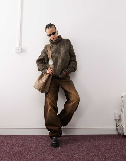 Elvine Chunky Knit Turtle Neck Jumper