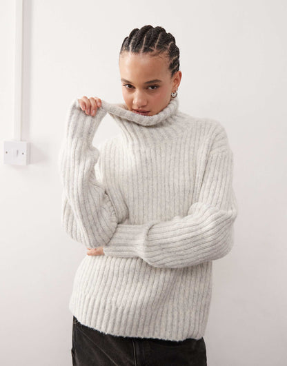Elvine Chunky Knit Turtle Neck Jumper