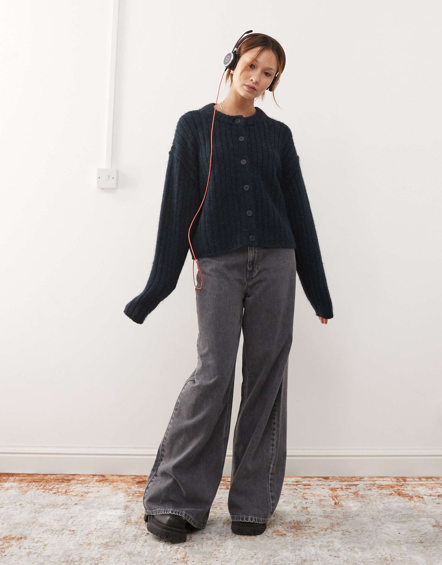 Alika Chunky Wool Blend Cardigan
