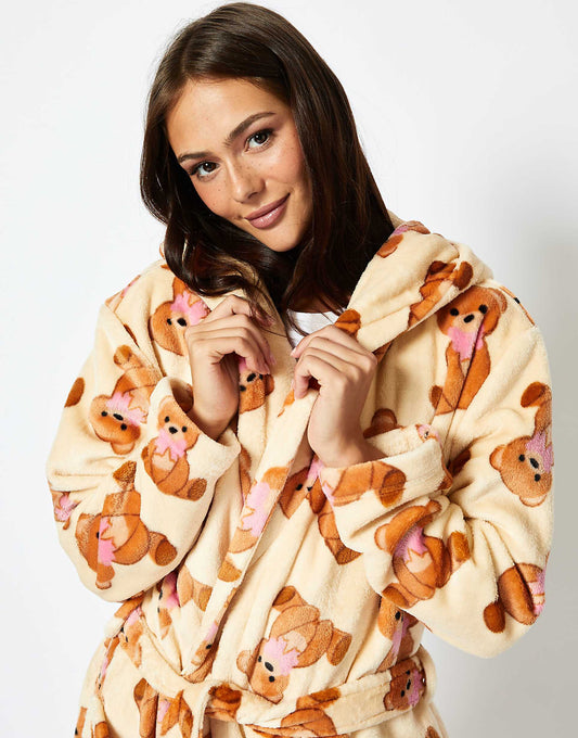 London Teddy Bear Bow Dressing Gown