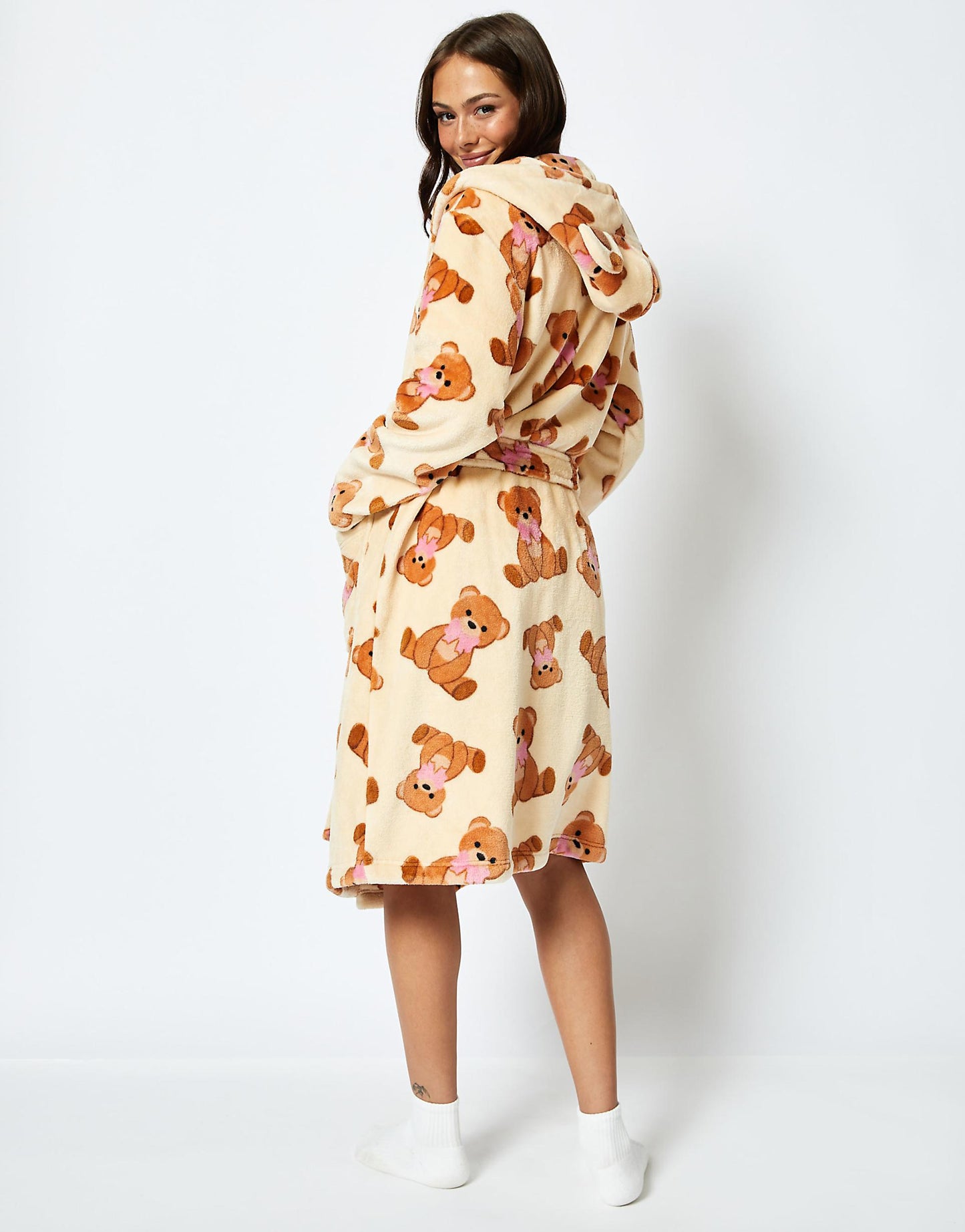 London Teddy Bear Bow Dressing Gown