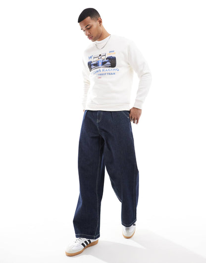 Racing Motif Detail Sweat Top