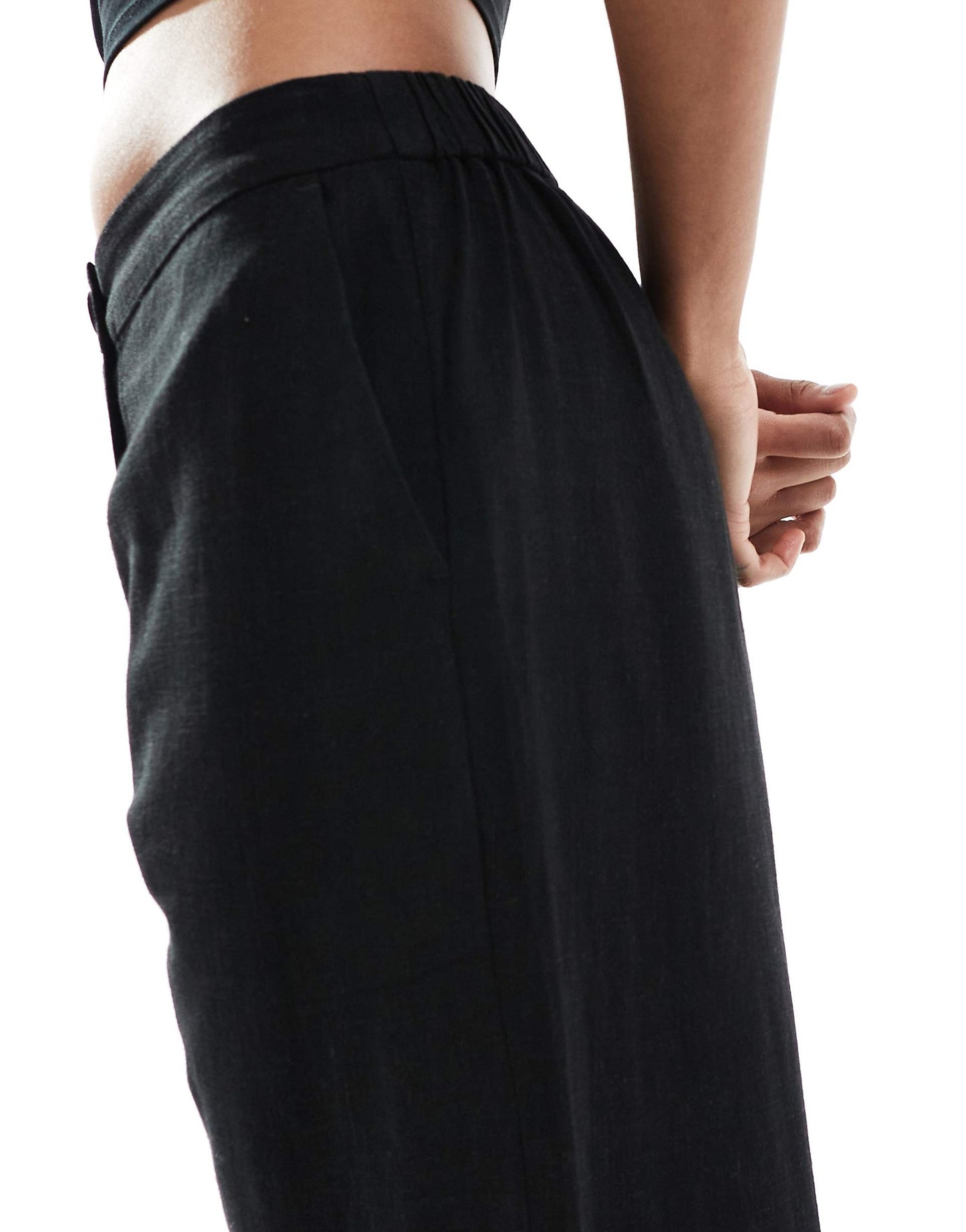 Tall Relaxed Straight Leg Trousers With Linen