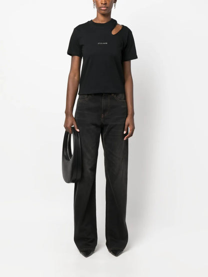 Cut-Out Detail Organic Cotton T-Shirt