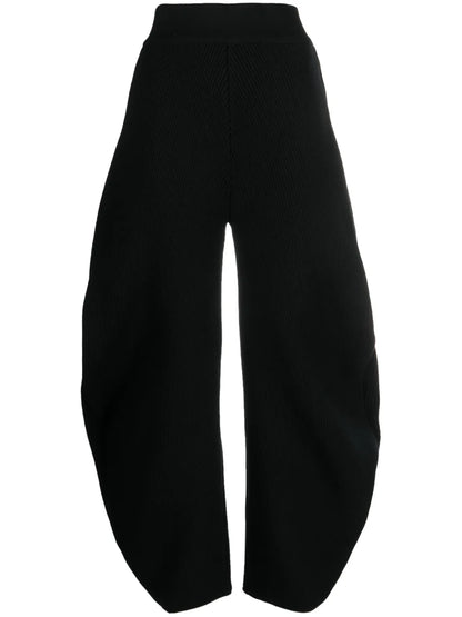 Wide-Leg Wool-Blend Trousers