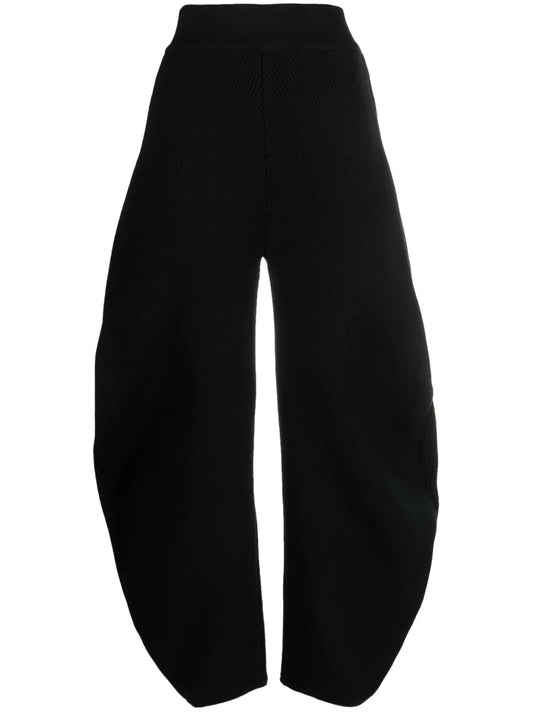 Wide-Leg Wool-Blend Trousers