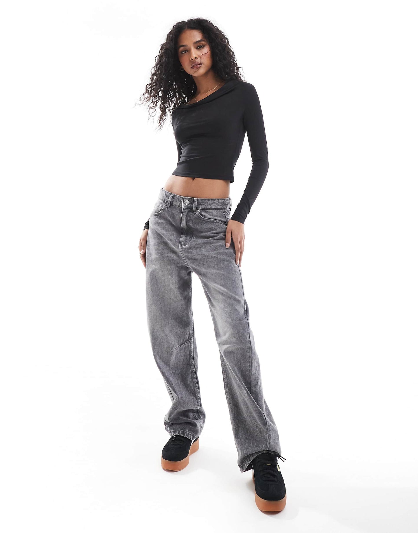 Cowl Neck Long Sleeve Top