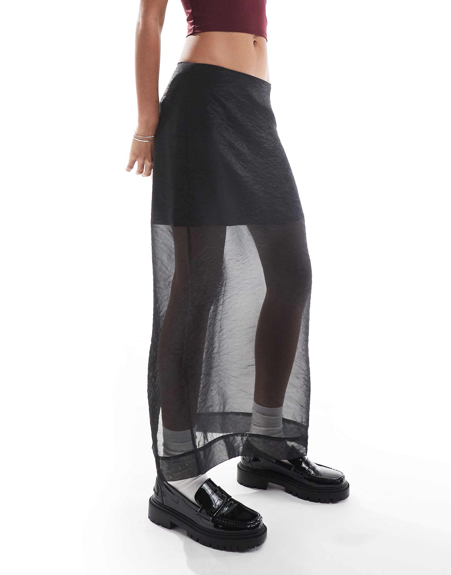 Mesh Maxi Skirt