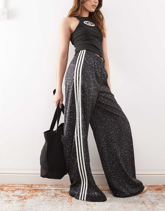 Satin Wide Leg Track Pants