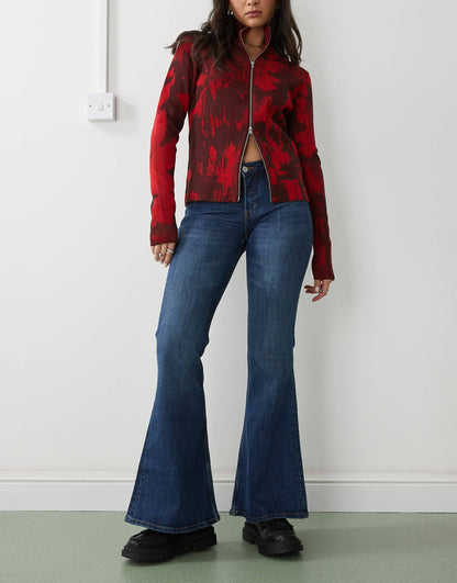 Katsumi Low Waist Boot Cut Flare Jeans