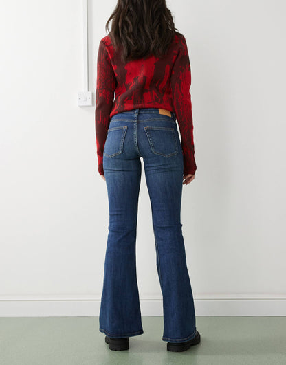 Katsumi Low Waist Boot Cut Flare Jeans