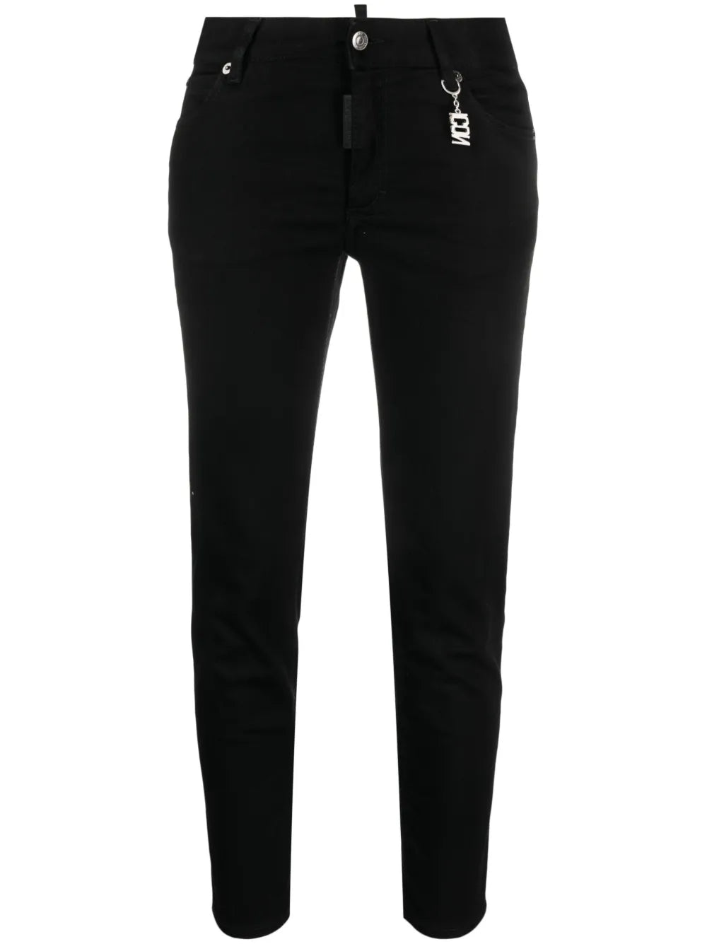 Logo-Plaque Tapered Jeans