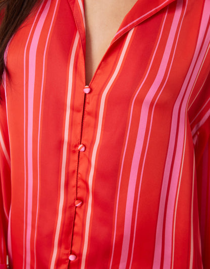 Dreamy Days Satin Striped Pyjama Set