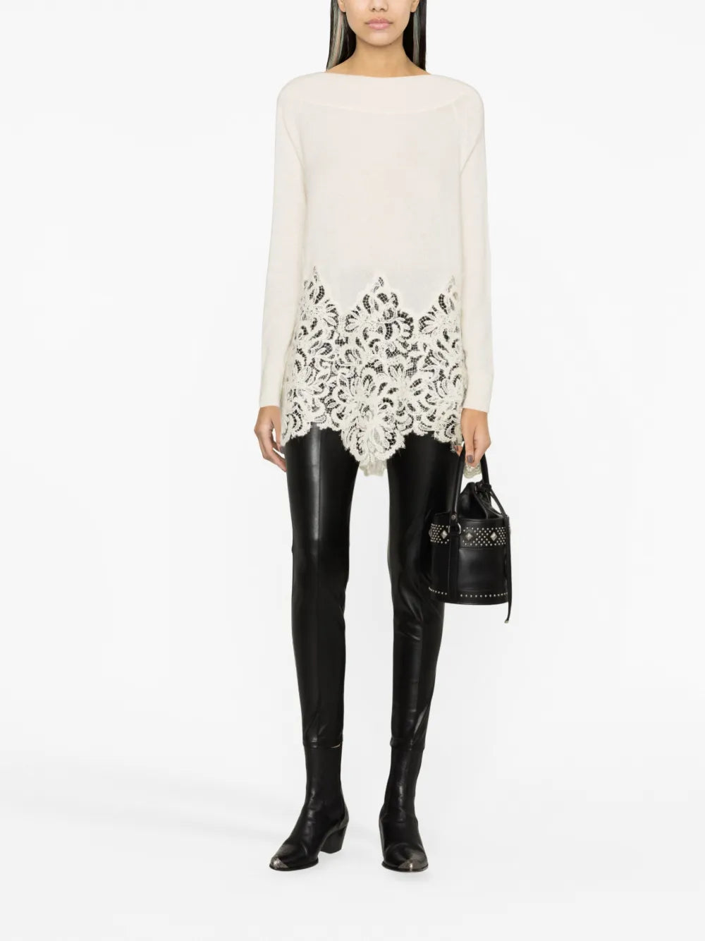 Faux-Leather High-Waisted Leggings