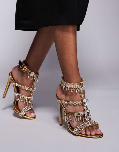 Baptista Jewel Embellished Heeled Mules
