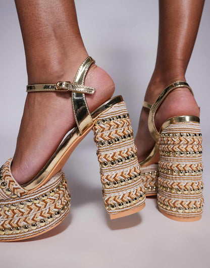 Judson Embellished Platform Sandals