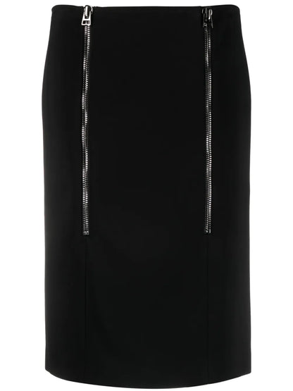 Zip-Detail Pencil Skirt